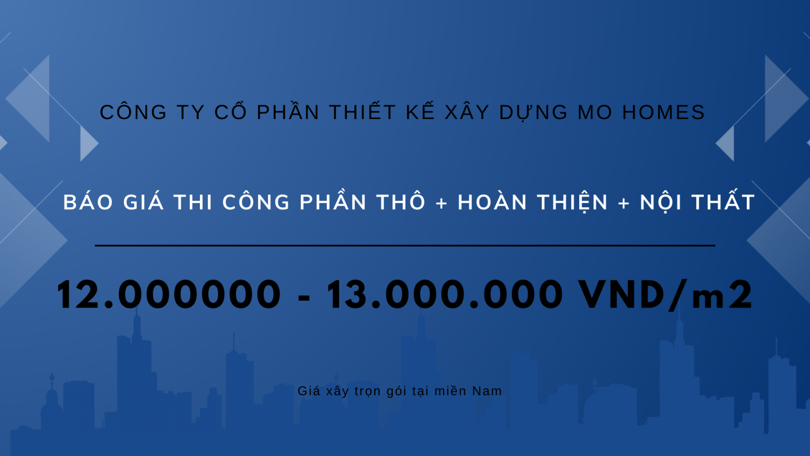 Báo giá xây nhà trọn gói của MO HOMES