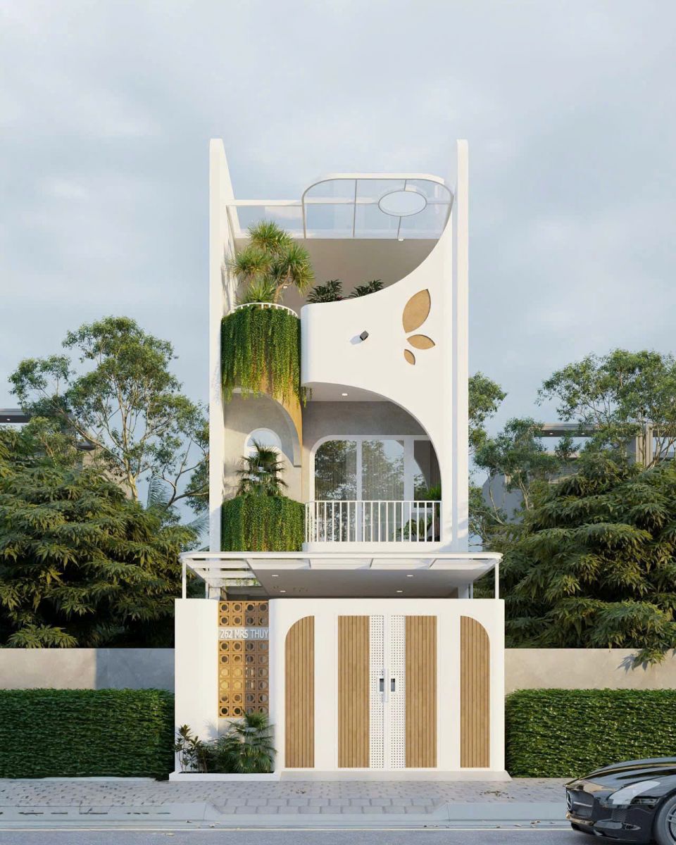 Mẫu Nhà 5x20m Có Giếng Trời