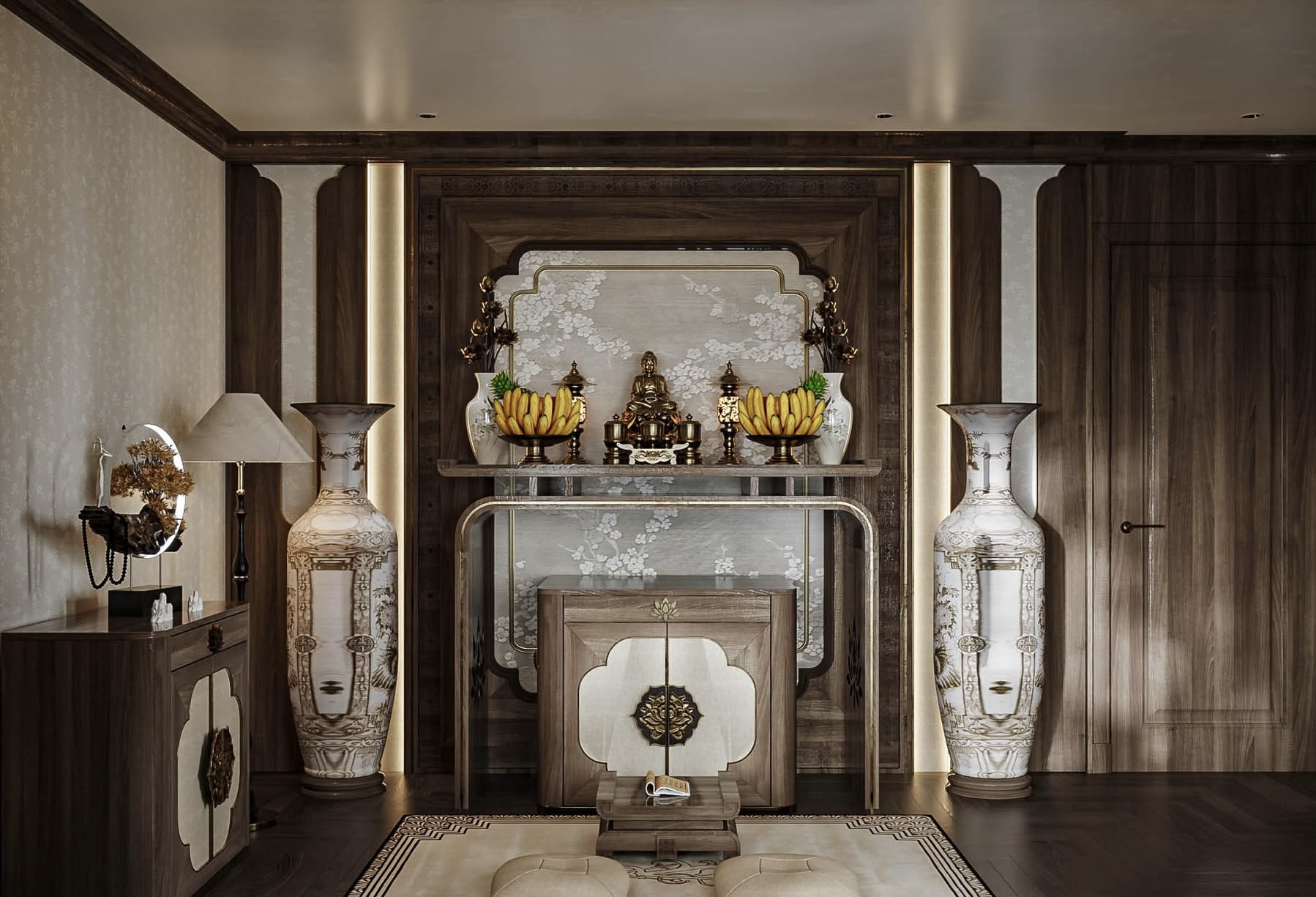 Mẫu thiết kế nội thất phòng thờ