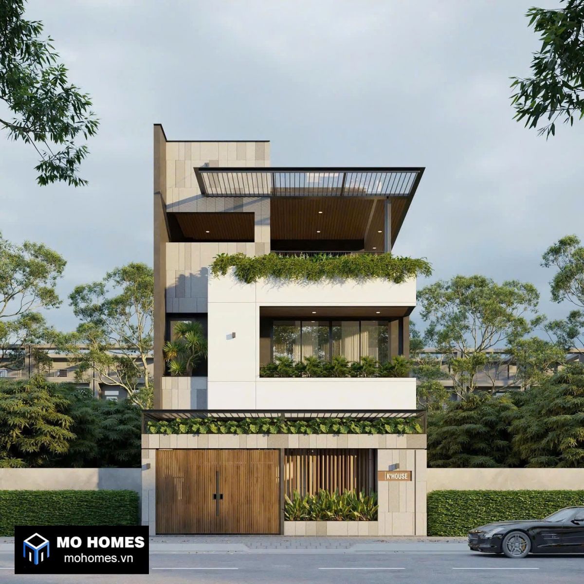 Nhà Phố 3 Tầng Hiện Đại 8x20m