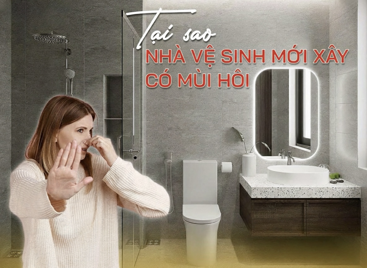 Tại sao nhà vệ sinh mới xây có mùi hôi