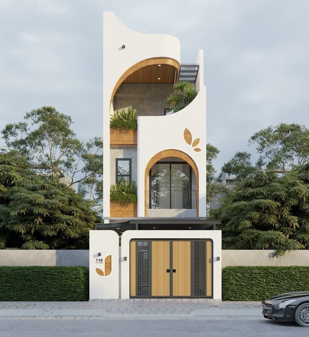 Thiết kế nhà 3 tầng 4x20m