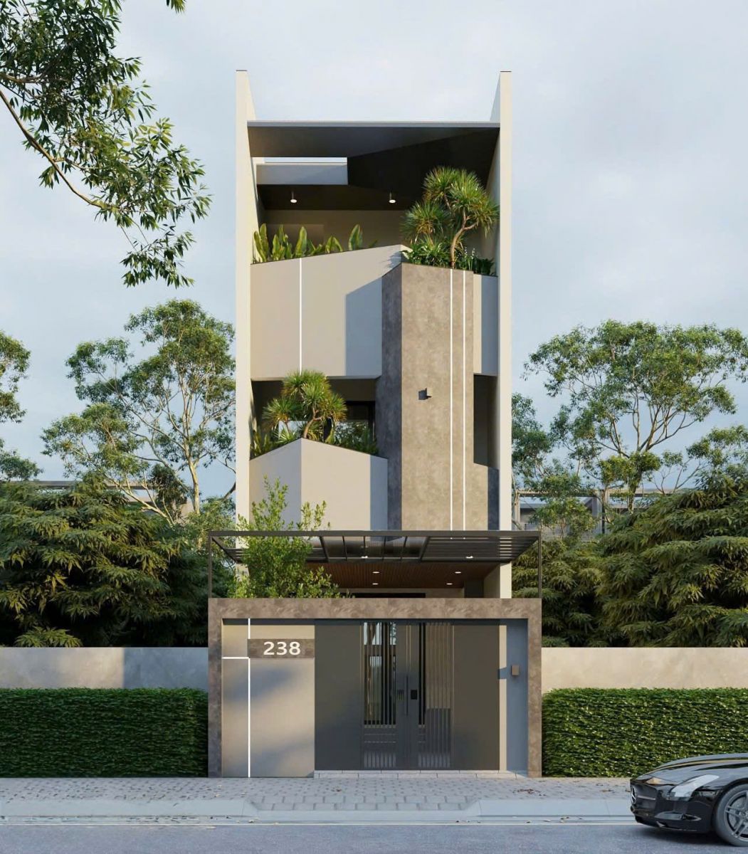 Thiết kế nhà 5x23m