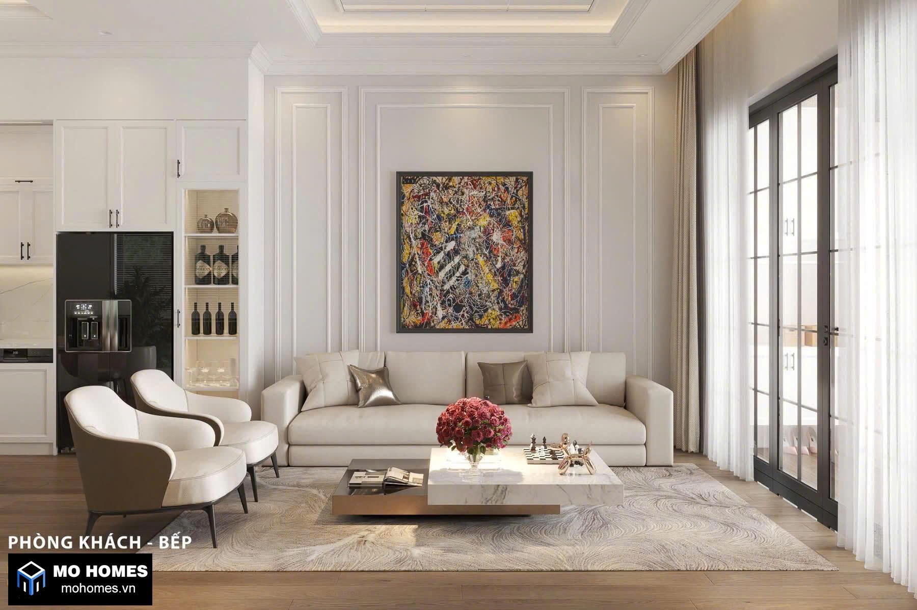 Nội thất nhà phố tân cổ điển cao cấp dự án Trung House